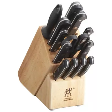 Zwilling Versatile Cutlery Gourmet 14 Piece Knife Set with Rubberwood Block